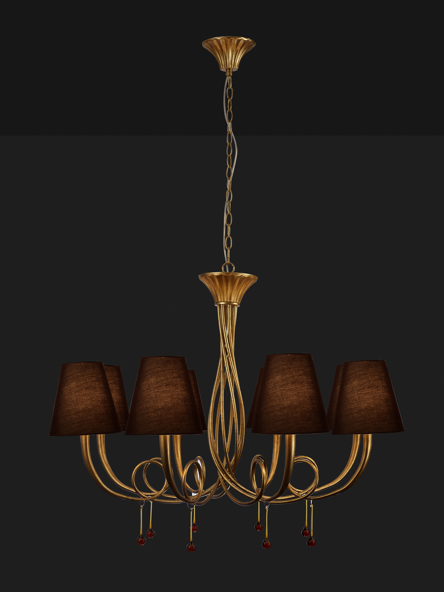 Paola Gold-Black Ceiling Lights Mantra Traditional Ceiling Lights
